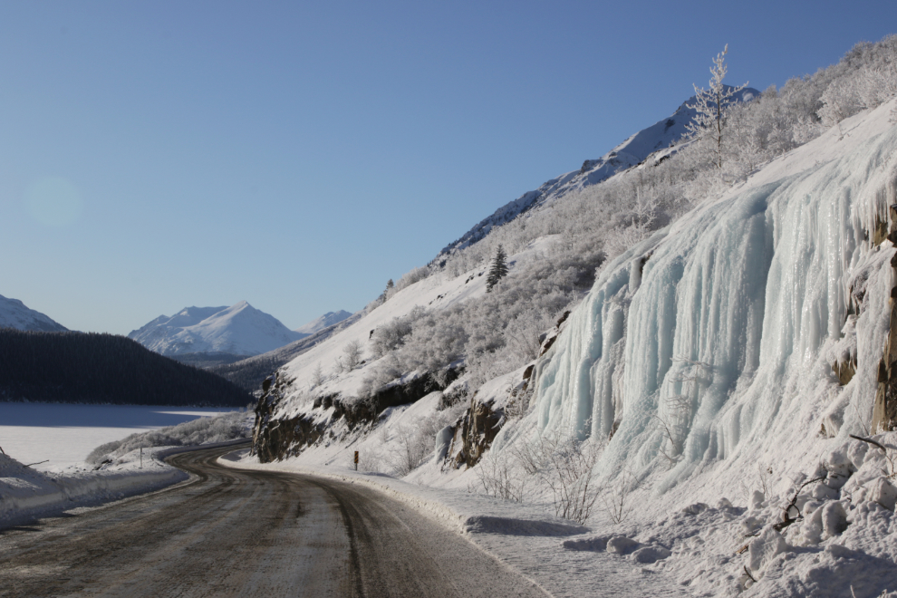 The icefalls at the Venus Mine on the South Klondike Highway are so beautiful!
