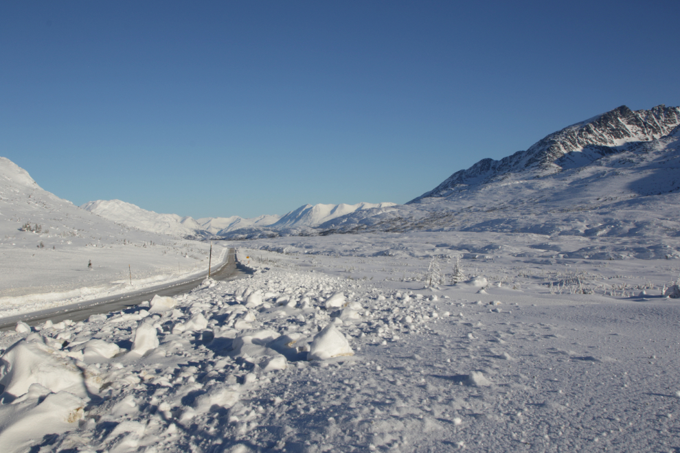 The view north from 'Outhouse Hill' on the South Klondike Highway.