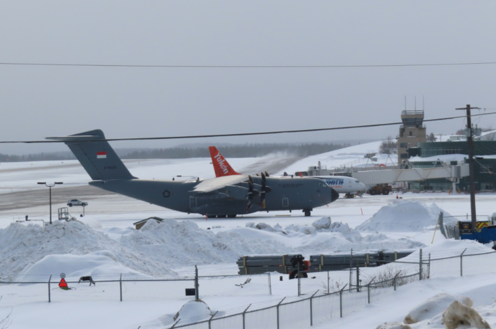 Indonesian Air Force Airbus A400M Atlas A-4002 at Whitehorse, Yukon.