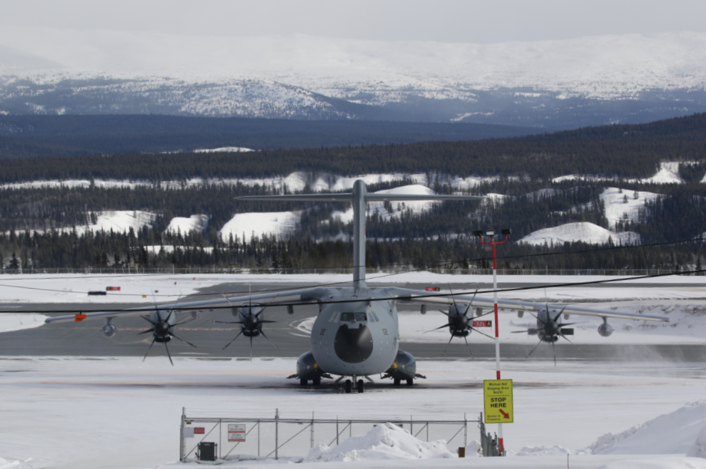Indonesian Air Force Airbus A400M Atlas A-4002 at Whitehorse, Yukon.