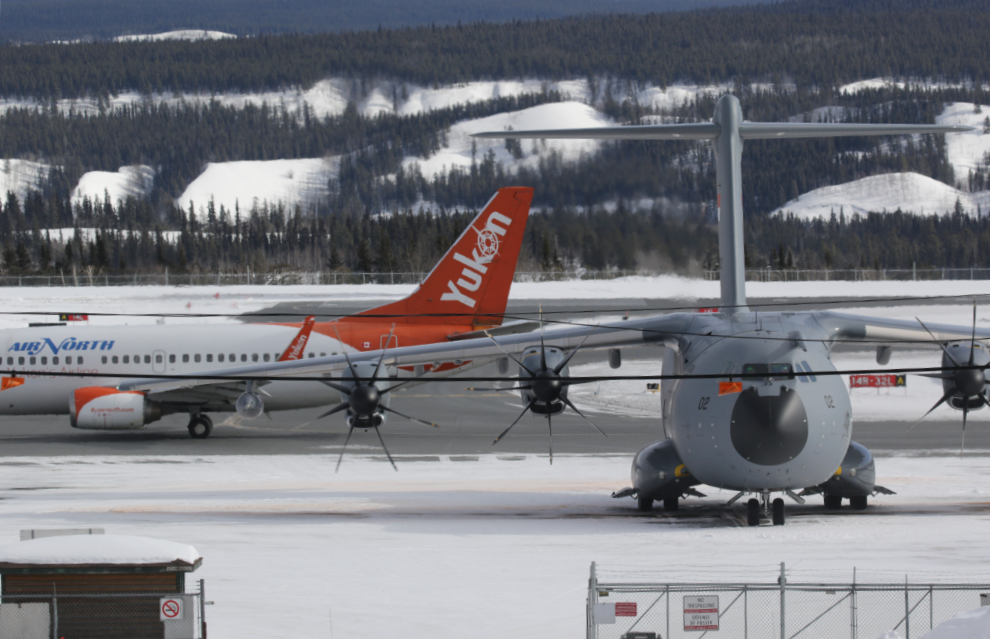 Indonesian Air Force Airbus A400M Atlas A-4002 at Whitehorse, Yukon.