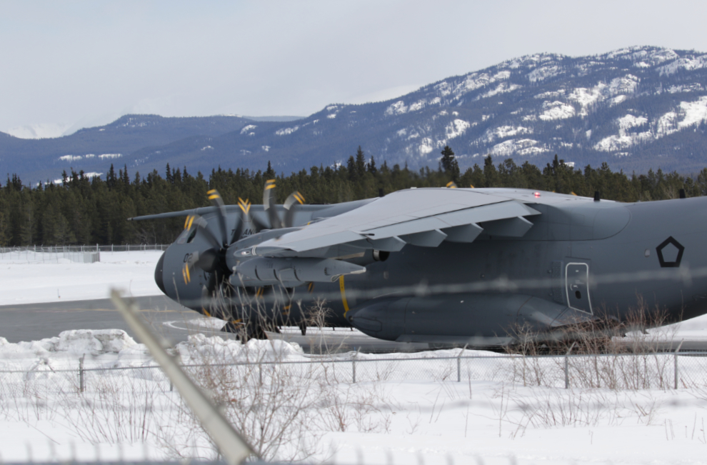 Indonesian Air Force Airbus A400M Atlas A-4002 at Whitehorse, Yukon.