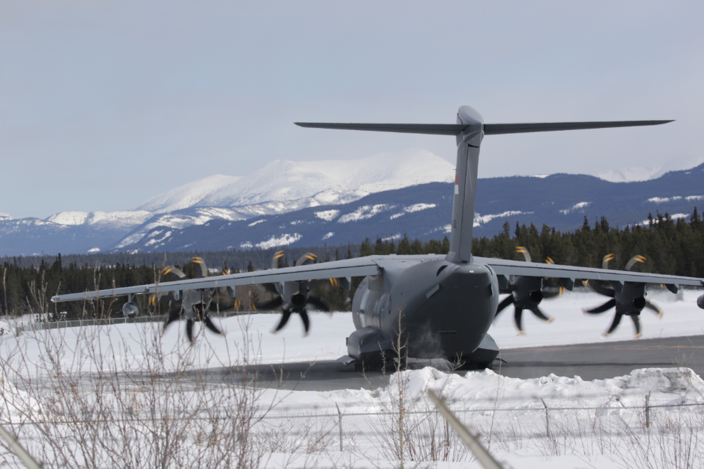 Indonesian Air Force Airbus A400M Atlas A-4002 at Whitehorse, Yukon.