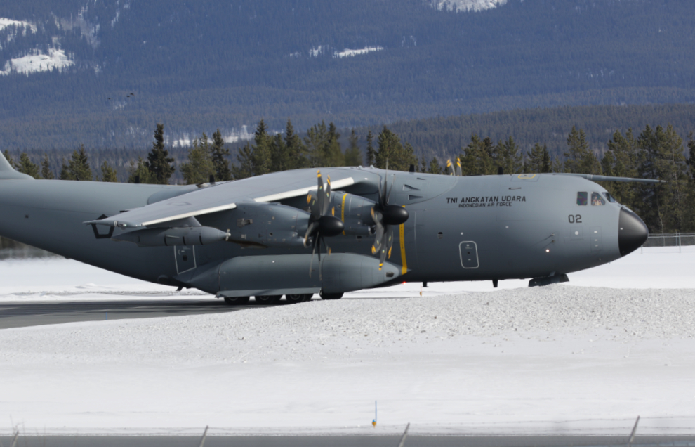 Indonesian Air Force Airbus A400M Atlas A-4002 at Whitehorse, Yukon.