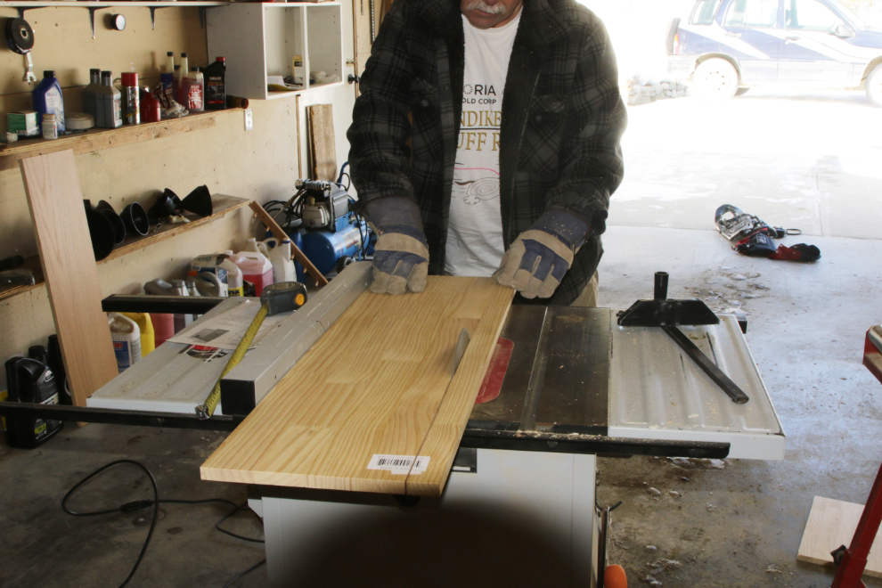 Building a boreal owl nesting box.
