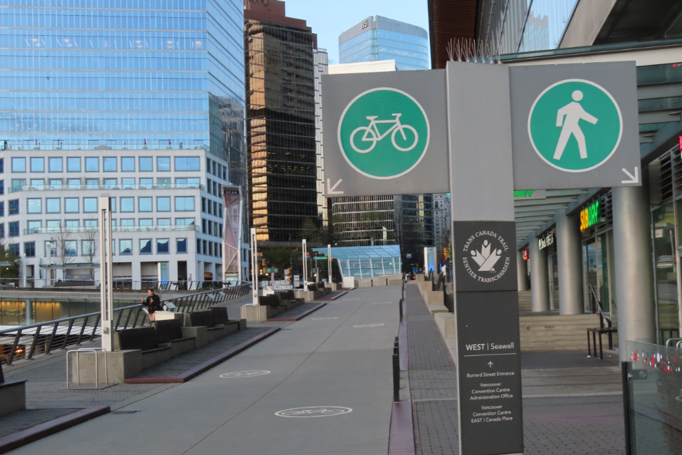 The Trans Canada Trail along the Vancouver waterfront.
