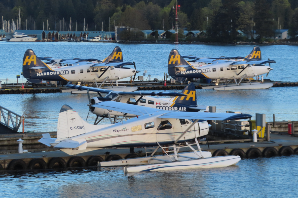 The float plane base at Coal Harbour in Vancouver.