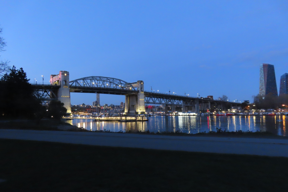 The Burrard Street Bridge in Vancouver at 05:30.