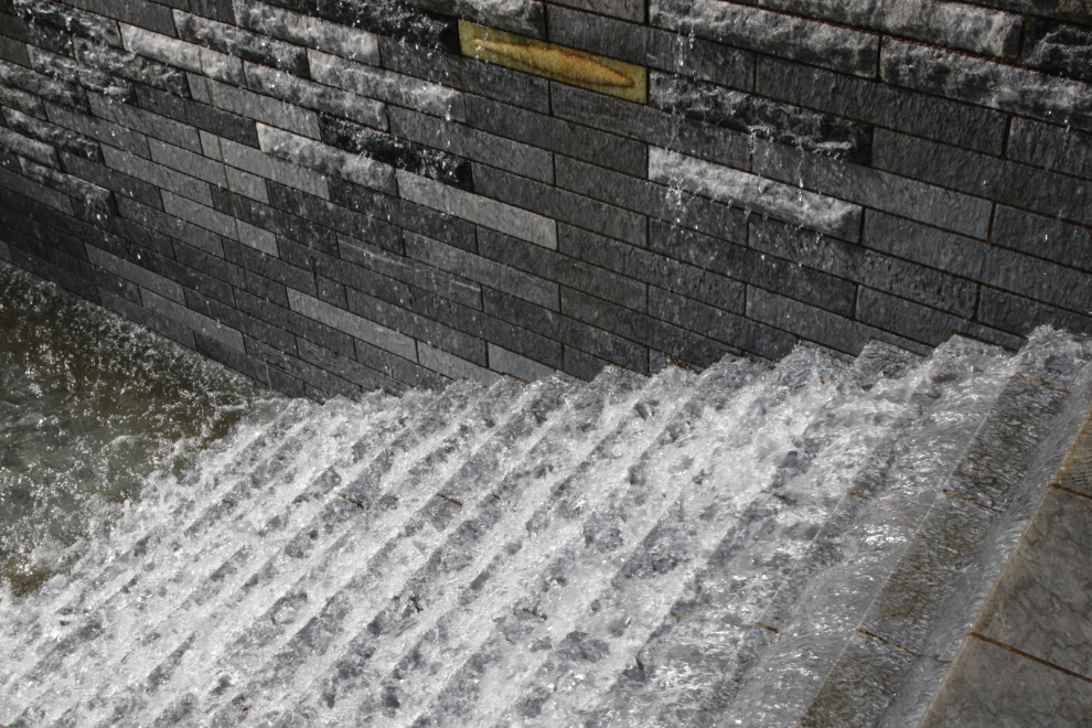 A water feature at the Vancouver Aquarium.
