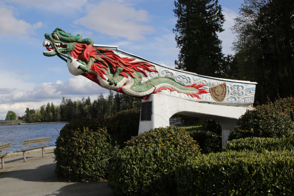 The replica of the figurehead from the S.S. Empress of Japan.