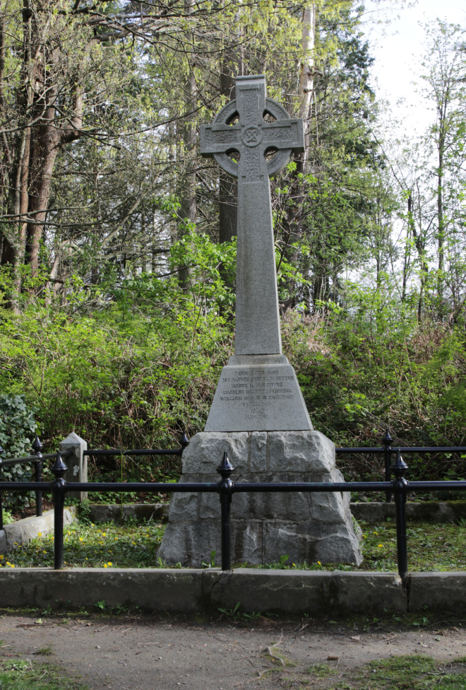 In Stanley Park at Vancouver, the memorial for the 8 people who died when the Princess Victoria struck their tug Chehalis in 1906.