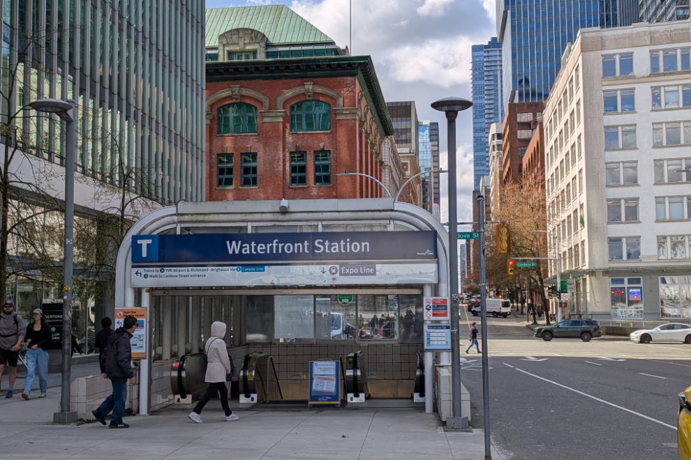 Waterfront Station of the Canada Line in Vancouver.