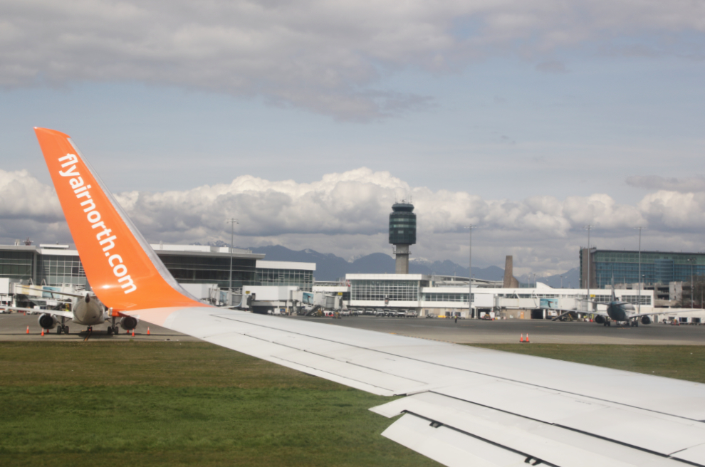 Taxiing at Vancouver (YVR) in an Air North Boeing 737-800.