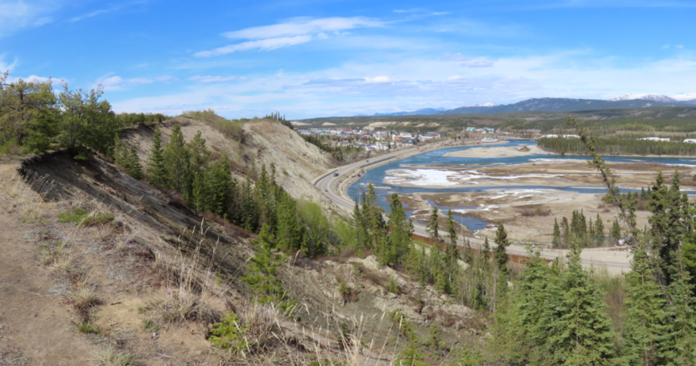 The view from one of the trails at the south end of the Whitehorse airport.