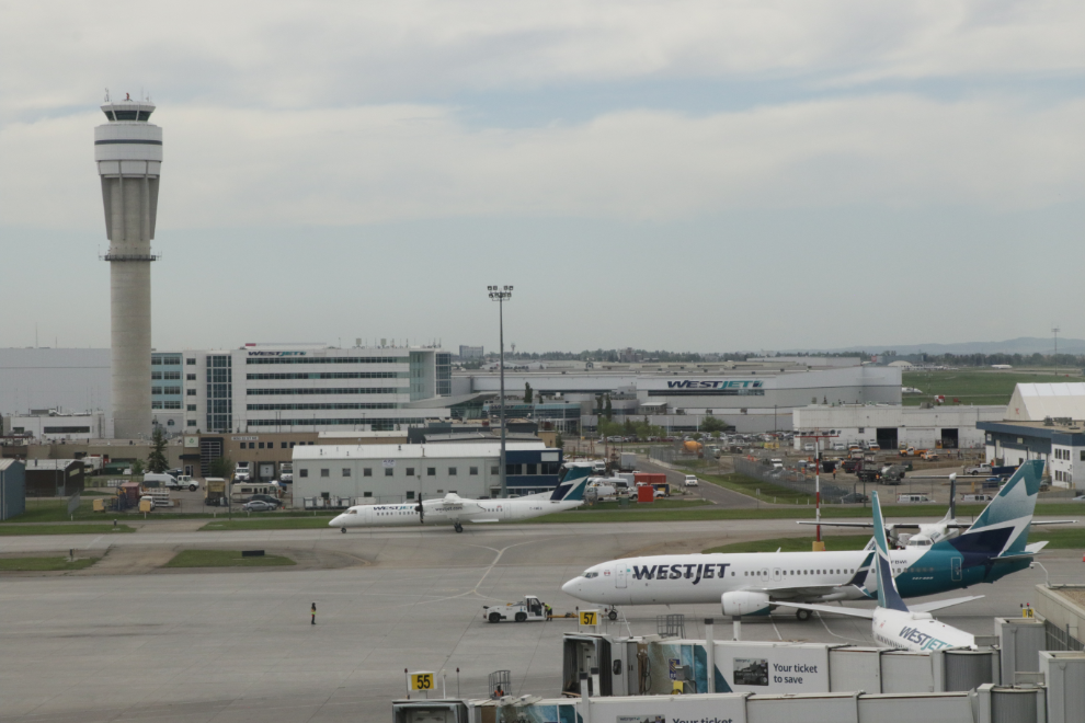 The view from Room 311 at the Calgary Airport Marriott In-Terminal Hotel