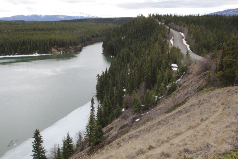 Looking up the Yukon River to Miles Canyon