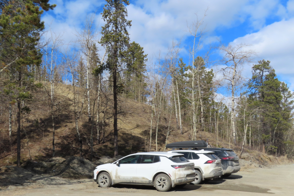 The start of the Hospital Ridge Trail, Whitehorse, Yukon.