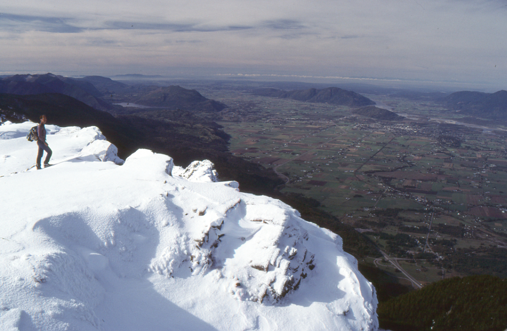 The view from near the summit of Mt. Cheam. This became the photo for the Chilliwack Progress newspaper's 1990 calendar.