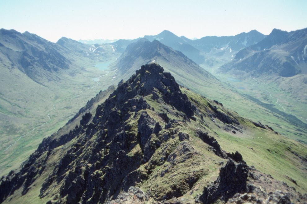 The view to the east from Wolverine Peak, Alaska