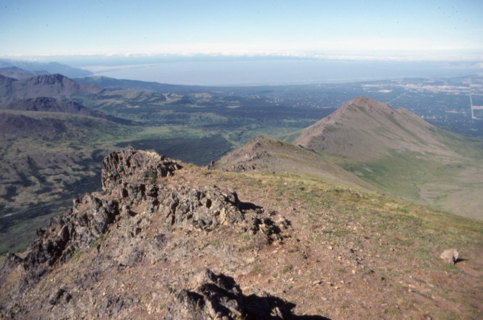 Looking down Wolverine Peak Trail, Anchorage, Alaska