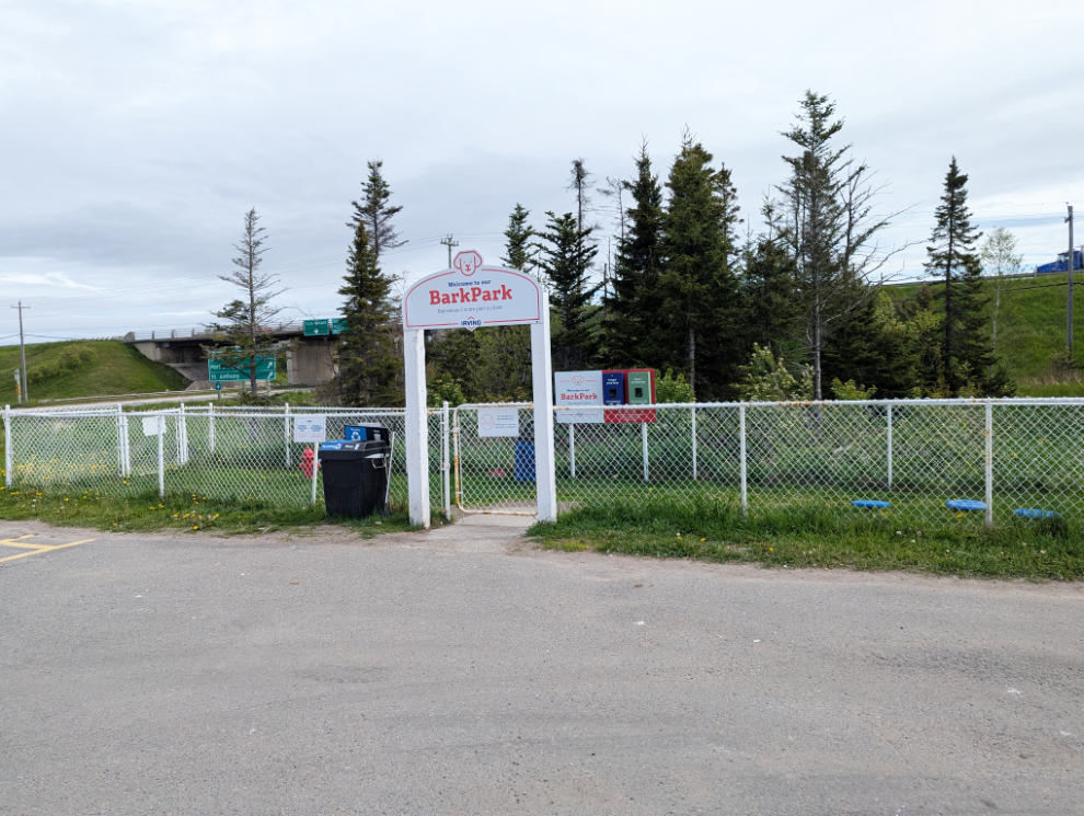 An excellent dog park at the large Irving truck stop in Deer Lake, Newfoundland.