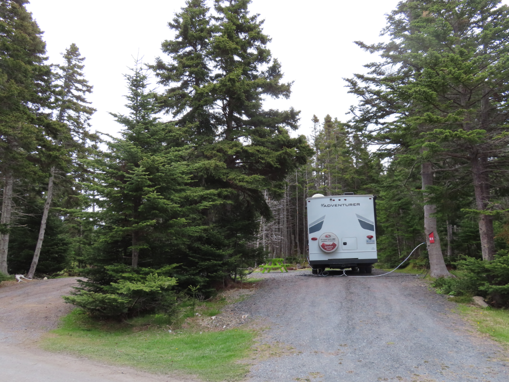 Peyton's Woods RV Park at Twillingate, Newfoundland.