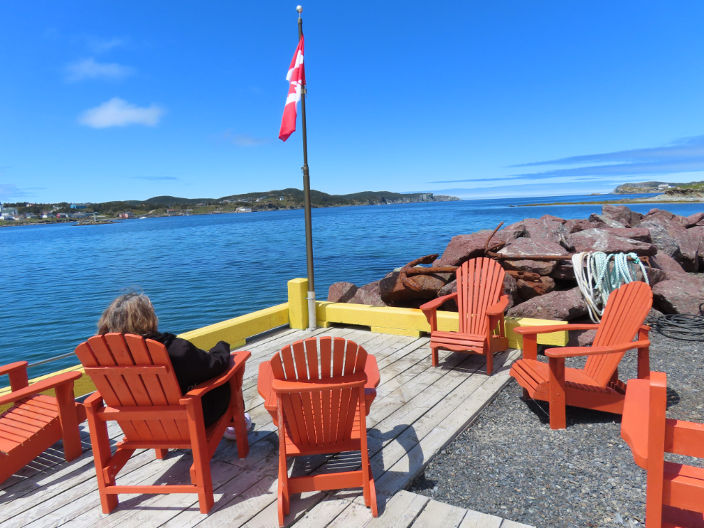 A quiet, beautiful place to wait for our Iceberg Quest boat at Twillingate.