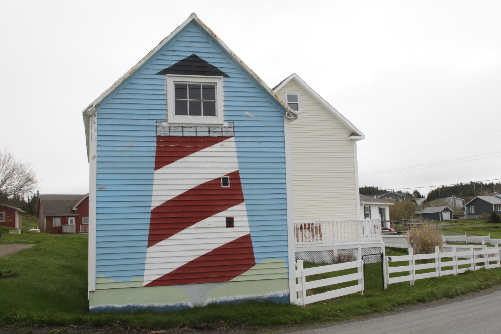 A 'lighthouse' garage at Twillingate, Newfoundland.