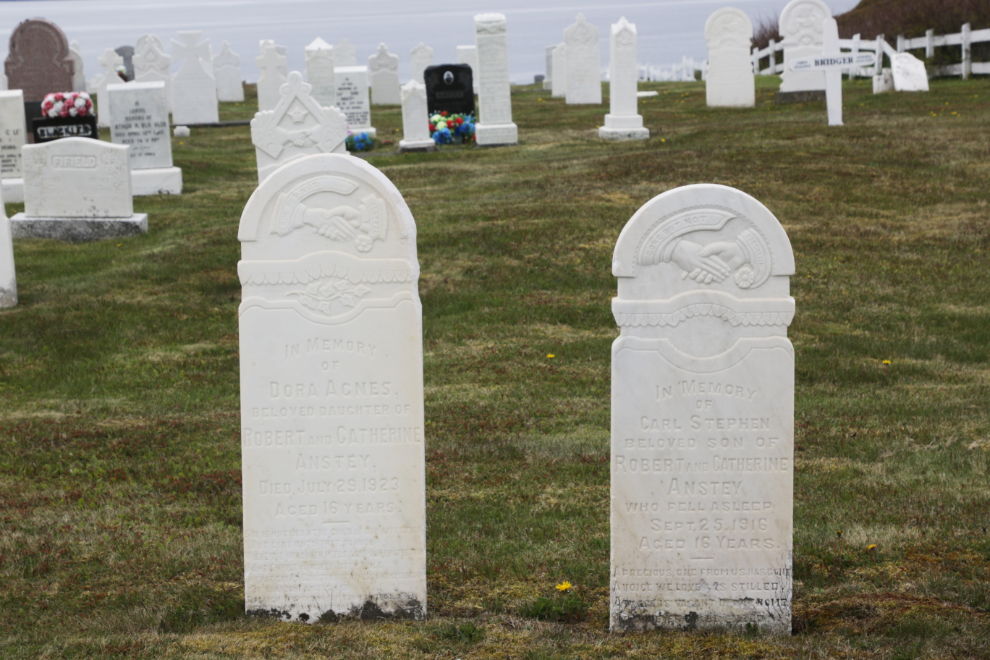 St. Peter's Anglican Cemetery at Twillingate, Newfoundland.
