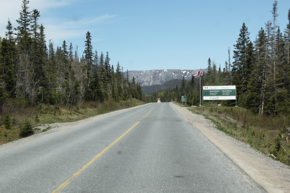 Entering Gros Morne National Park, Newfoundland. 