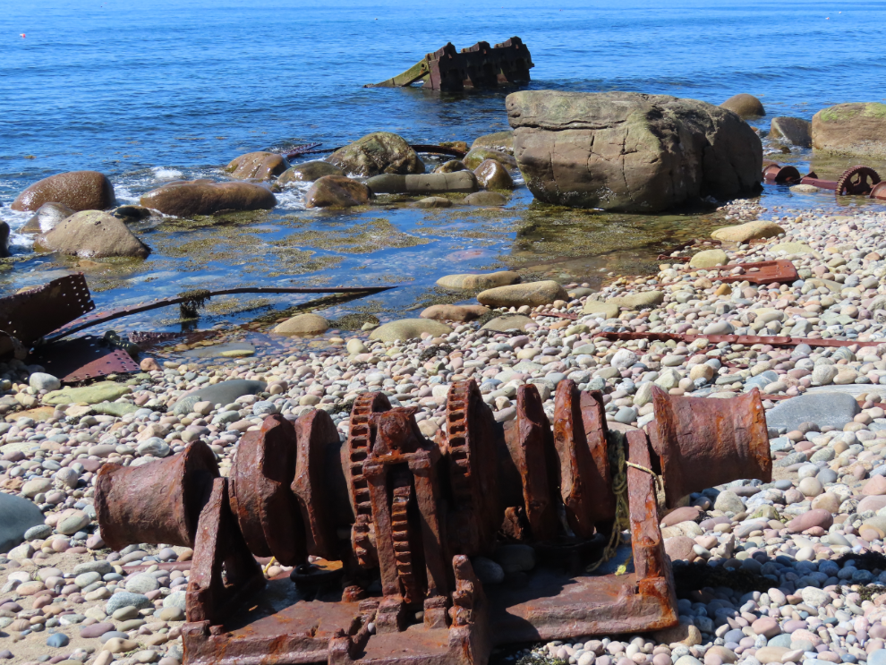 S.S. Ethie shipwreck at Martin's Point, Newfoundland.