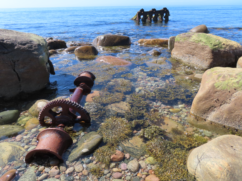 S.S. Ethie shipwreck at Martin's Point, Newfoundland.