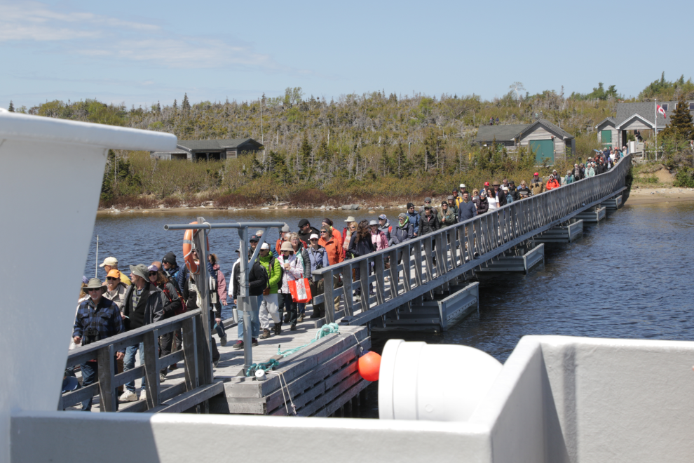 Boarding the Western Brook Pond boat tour, Gros Morne National Park, Newfoundland.