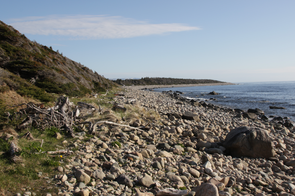 The beach at Green Point Campground, Newfoundland.