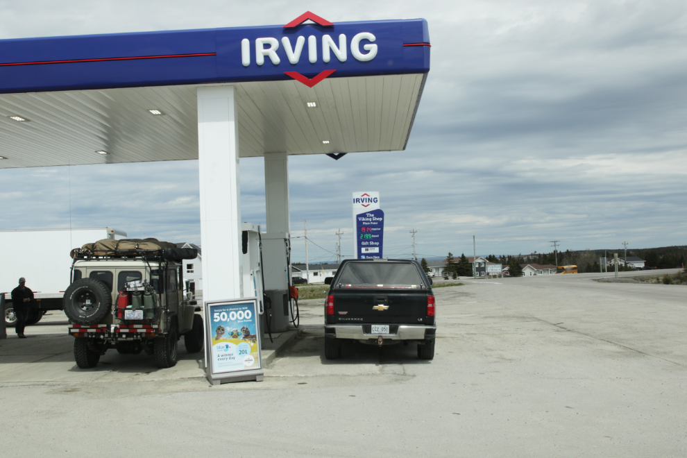 The Irving gas station at Plum Point, Newfoundland.