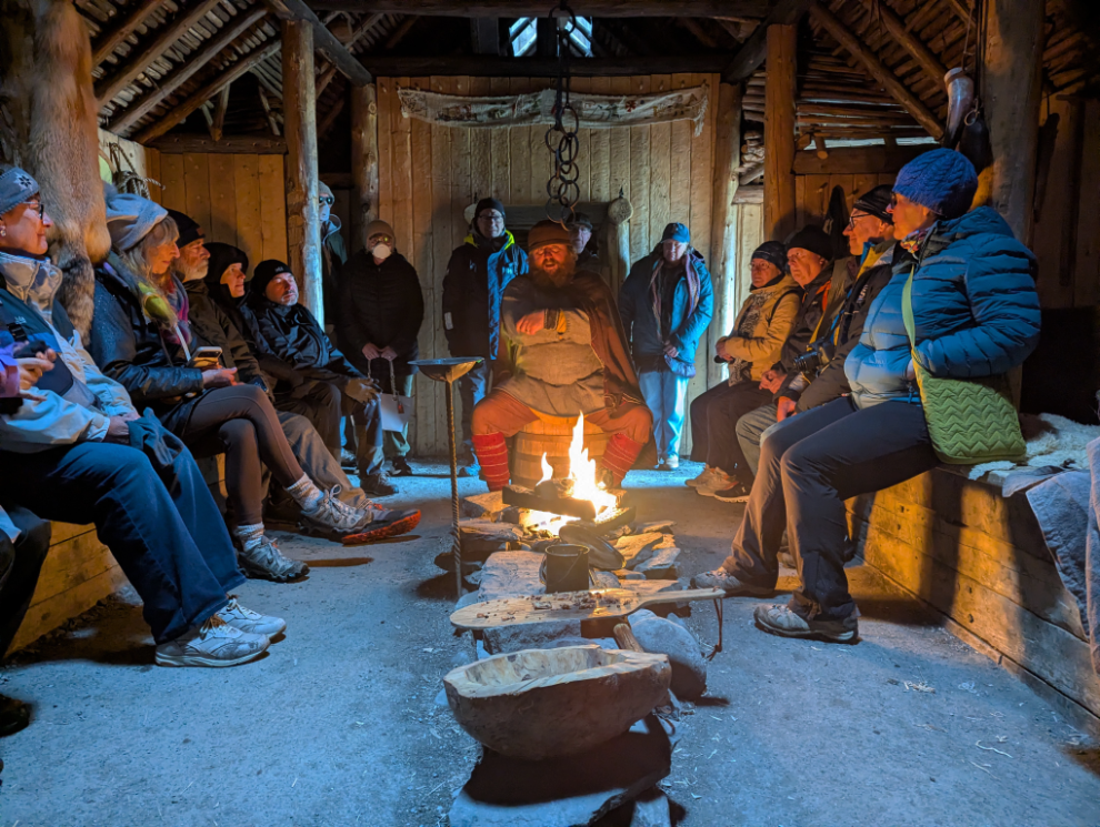 Firepit council at L'Anse aux Meadows National Historic Site, Newfoundland.