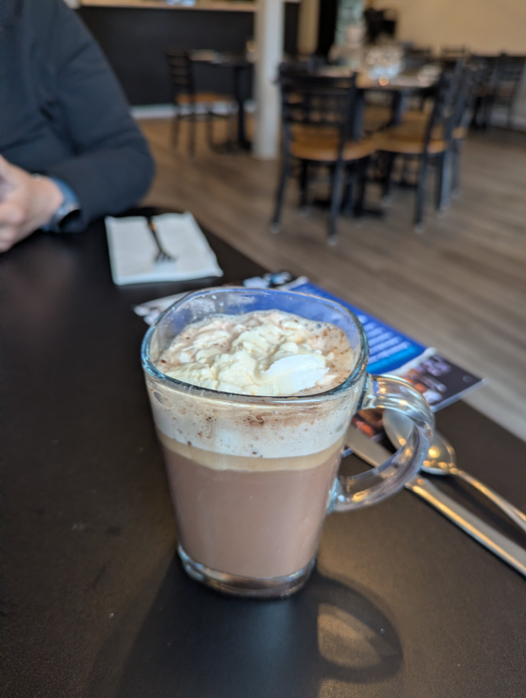 A Viking Thaw drink at Northern Delight Restaurant at Gunner's Cove, Newfoundland.