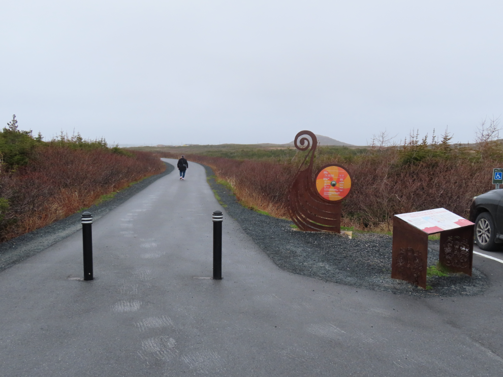 The start of the walk to the Visitor Centre. at L'Anse aux Meadows National Historic Site, Newfoundland.