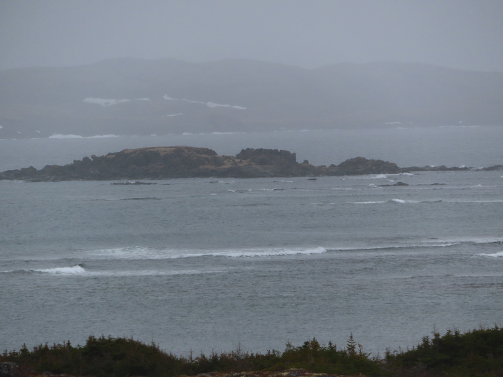 Tough conditions at L'Anse aux Meadows National Historic Site, Newfoundland.