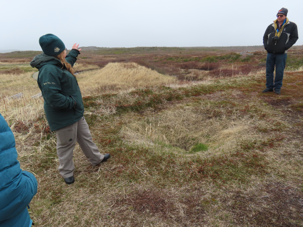 Building remains at L'Anse aux Meadows National Historic Site, Newfoundland.