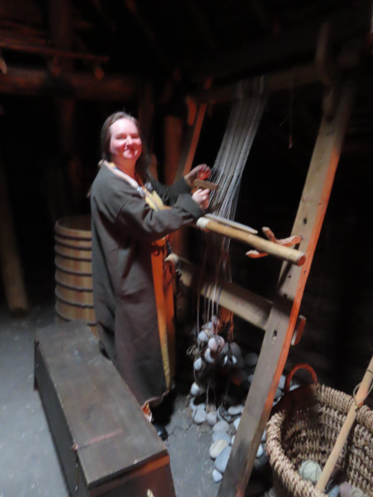 Weaver at L'Anse aux Meadows National Historic Site, Newfoundland.