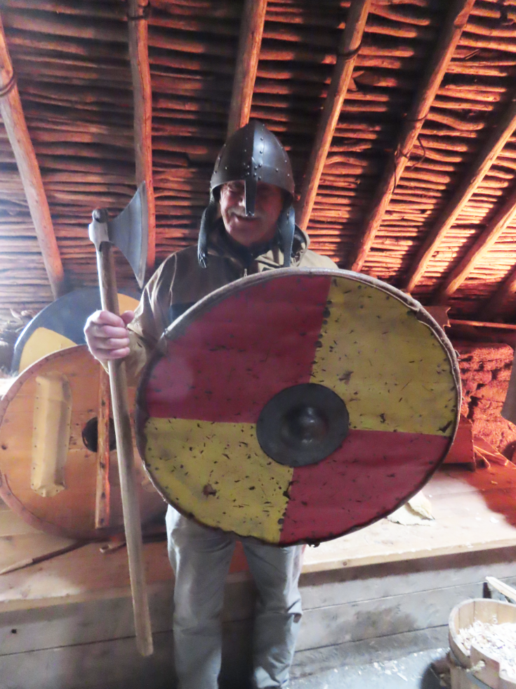 Murray Lundberg the Viking at L'Anse aux Meadows National Historic Site, Newfoundland.