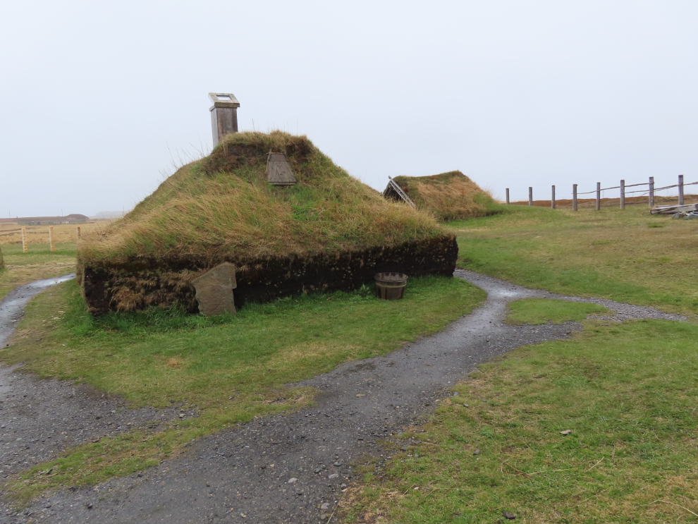 Labourers building at L'Anse aux Meadows National Historic Site, Newfoundland.