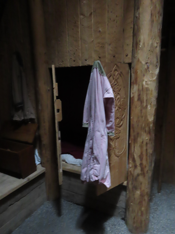 Viking leader's sleeping quarters at L'Anse aux Meadows National Historic Site, Newfoundland.