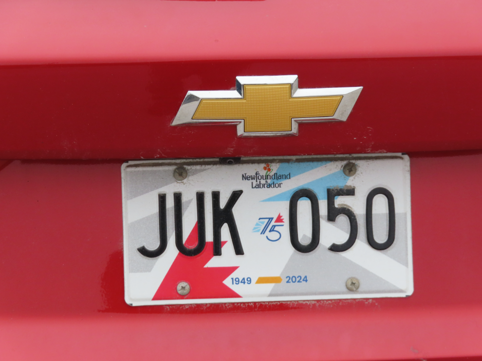 Newfoundland's 2024 75th anniversary licence plate.