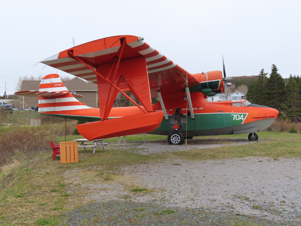 Consolidated PBY Canso water bomber C-FIZU on display at St. Anthony, Newfoundland.