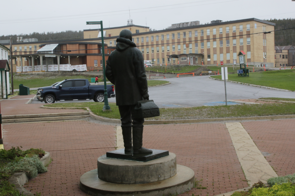 The statue of Dr. Wilfred Grenfell at the Grenfell Interpretation Centre in St. Anthony, Newfoundland.