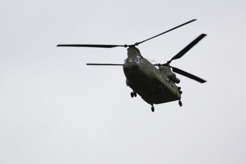 Boeing CH-47F Chinook helicopter from Fort Wainwright at Fairbanks.