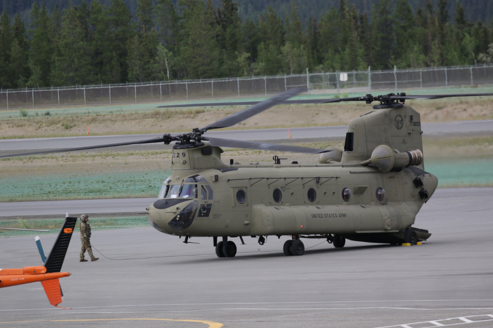 Boeing CH-47F Chinook helicopter from Fort Wainwright at Fairbanks.