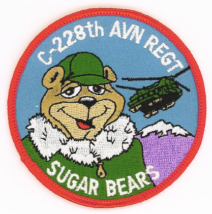 Jacket patch of Bravo Company, 1st Battalion of the 228th Aviation Regiment, US Army.